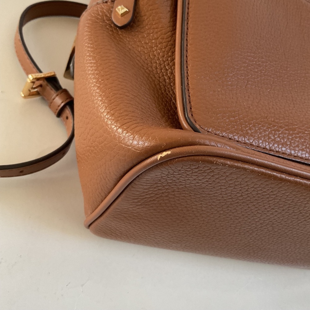Michael Kors Adina Medium Pebbled Leather Backpack Brown Quite Luxury - Picture 16 of 16